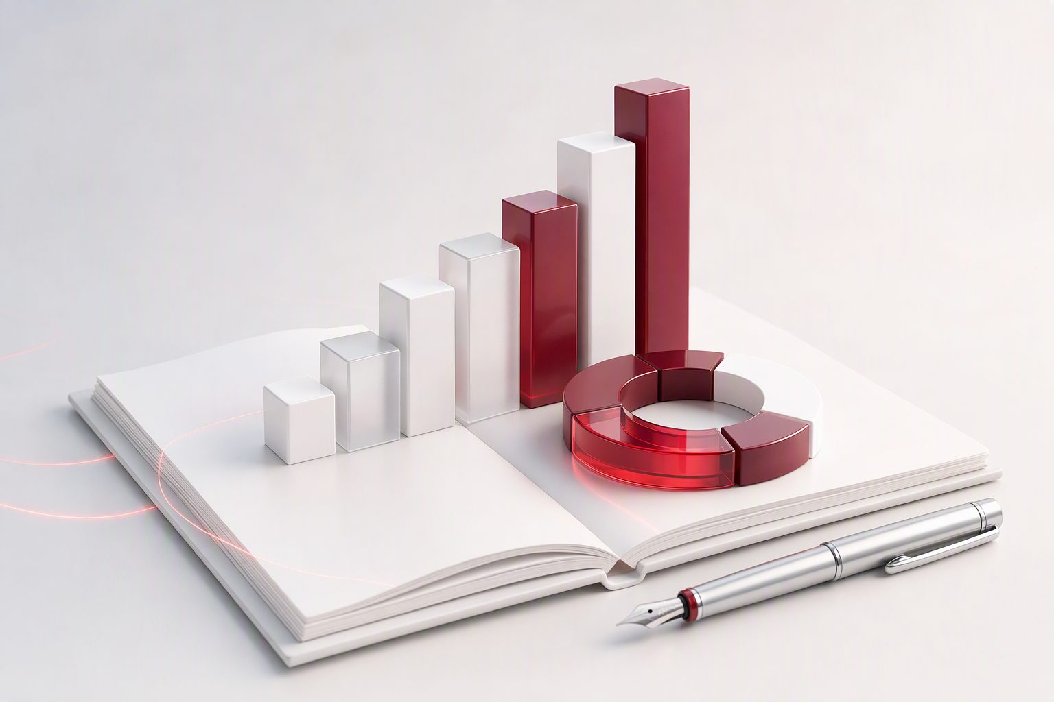 Gràfics sobre un llibre de comptabilitat